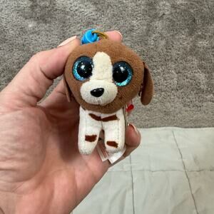 Ty Muddles Mini Baby Beanie Boo Beagle Puppy Dog Keychain Charm